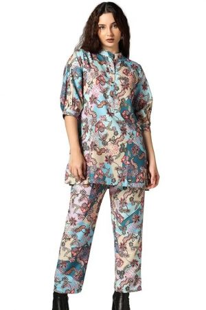DHRUVI TRENDZ Co Ord Set for Women | Co Ord Set for Women Stylish | Festive Co Ord Set for Women | Travel Co Ord Set for Women | 3/4 Sleeve Women Co-ord set