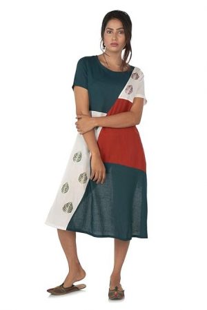 Nandini Studio Women's Cotton Shift midi Dress