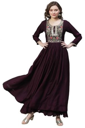 fashor Women's Cotton A-Line Maxi Dress