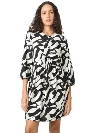 VERO MODA ' Women's' Rayon Fit and Flare Above The Knee Dress