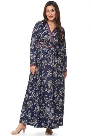 BIBA Women's Fit and Flare Knee Length Dress