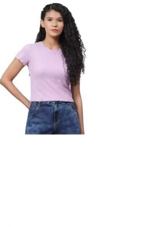 SILKCHIC Casual Regular Sleeves Solid Women Purple Top