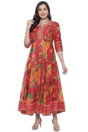 BIBA Women's Fit and Flare Knee Length Dress