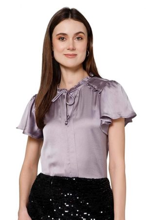 Purys Women's Solid Regular Fit Blouse