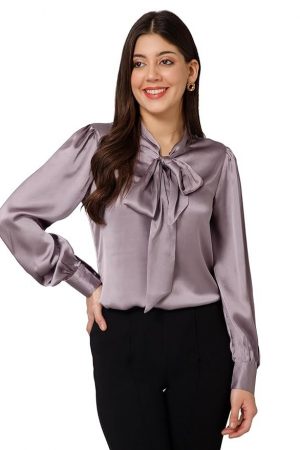 Purys Women's Solid Regular Fit Blouse