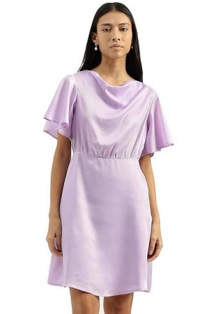UNITED COLORS OF BENETTON Cowl Neck Solid Dresses