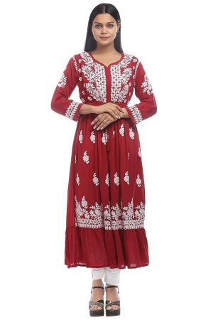 Golden Chikan Export Modaal Gown Ethnic Wear Gown Designer Fashionable Gown