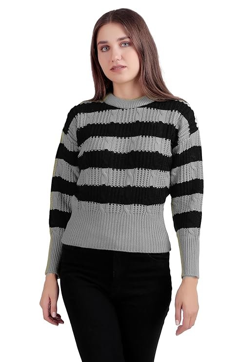 Women's Crop Winter Wool Sweater | Soft and Warm Pullover | Cozy Knitwear for Chilly Weather | Freesize Fits S/M Sizes