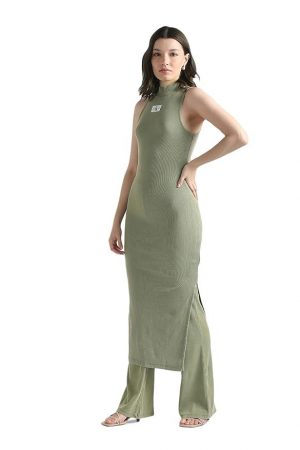 Calvin Klein Department475 Cotton Blend Bodycon Maxi Dress