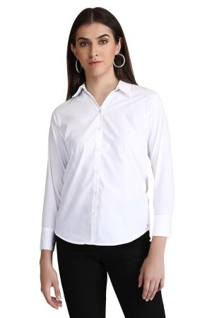 Cinders Women's Stylish Cotton Regular Fit Extra Comfortable Full Sleeve Casual Formal Shirt