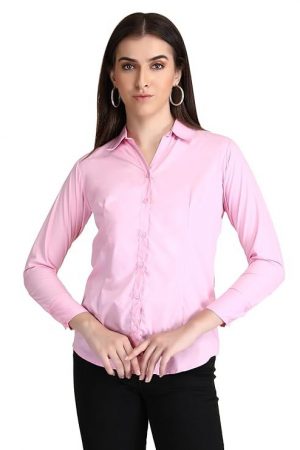 Cinders Women's Stylish Cotton Regular Fit Extra Comfortable Full Sleeve Casual Formal Shirt