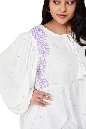 Max Plus Size Women Embroidered Top