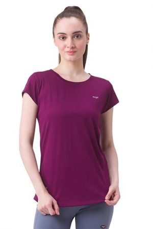 berge' Ladies Polyester Dry Fit Textured Western Shirts & Tshirts for Women, Quick Drying & Breathable Fabric, Gym Wear Tees & Workout Tops|Half Sleeve T-Shirt|Running Tshirts
