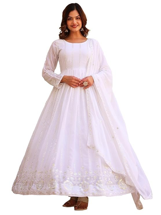 Fashion Basket Embroidered Anarkali Dress for Women