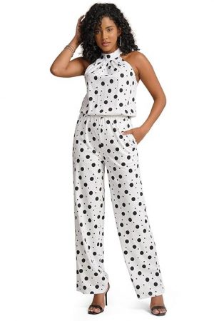 ONE SKY Jumpsuit For Women, Stylish designer jumpsuit For Ladies, Bold And Trendy Tropical Print, Sleeveless Fit for Girls