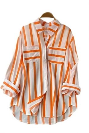 ROYALICA Women's Solid Pattern Roll-Up Sleeve Shirt