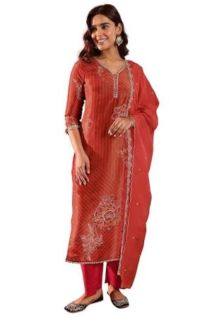 Libas Women's Silk Blend Kurta Set