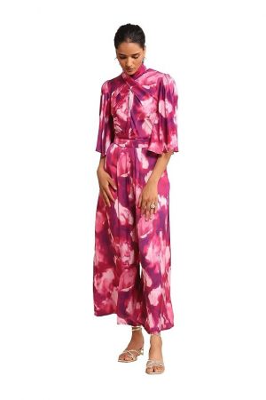 Ritu Kumar Pink Printed Jumpsuit