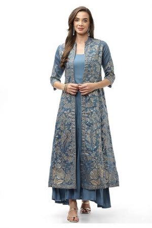 BIBA Solid Polyester Straight Fit Womens Kurta
