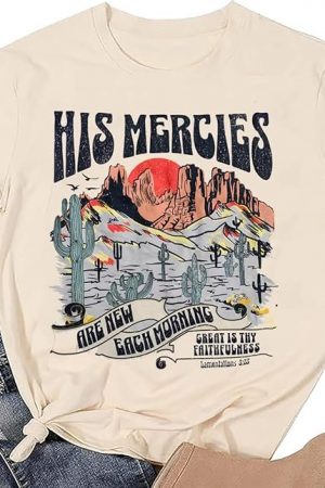 His Grace is Enough Tshirt Women Cute Jesus Christian Faith Shirts Cotton Graphic Tops Blouse