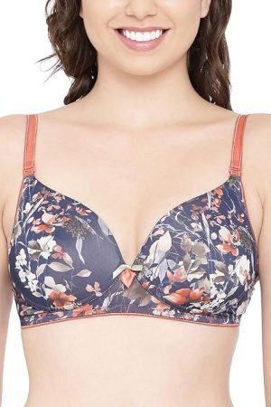 Enamor Women's Polyester Wire Free Seamless T-Shirt Padded Non Wired Bra