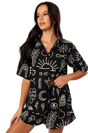 Leriya Fashion Women's Rayon Printed Co-Ord Set