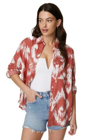 Marks & Spencer Women's Linen Relaxed Fit Long Sleeves Shirt