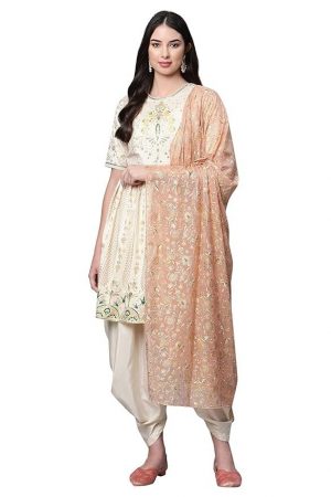 Aurelia Women's Viscose Blend Kurta With Dhoti Pant