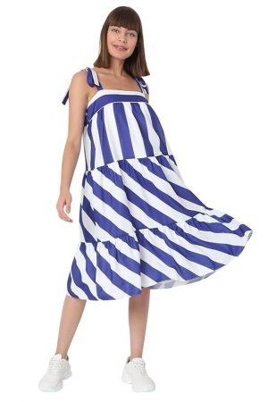 VERO MODA Women's Knee Length Polyester A-Line Dress