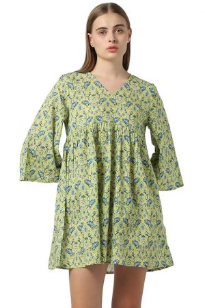 Van Heusen Women's Cotton Blend A-Line Knee-Length Dress