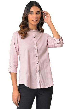 W for Woman Women's Regular Fit Button Down Western Top