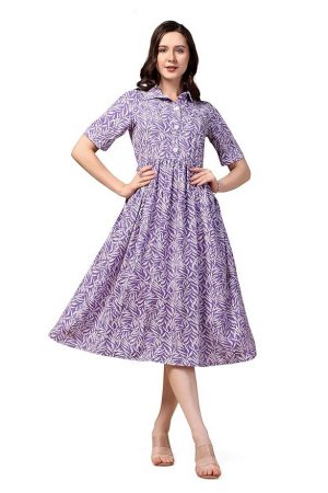 Fashion Dream Women's Fit And Flare Calf Length Dress