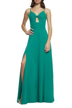 Dress the Population womens Cambria Tie Bodice Evening Dress