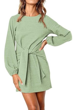 PRETTYGARDEN Women's 2018 Casual Short Sleeve Party Bodycon Sheath Belted Dress with Pockets