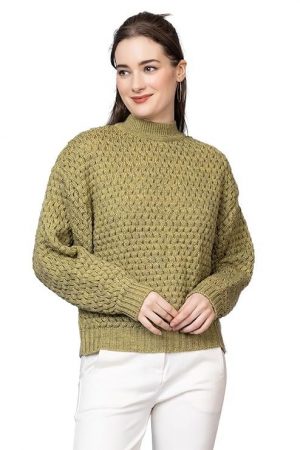 Wear lusso Women’s Pullover Sweater Relaxed Fit for Winter Wear | Full Sleeve | 100% Wool | Latest Stylish Sweater Crafted with Comfort Fit for Winter Wear
