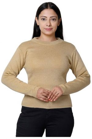 Women Super Warm Wool Solid Sweater for Winter